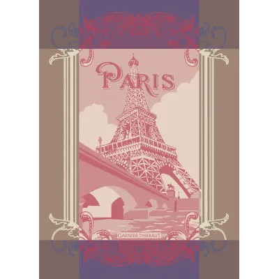 Paris Seine Bordeaux 100% Cotton Jacquard Kitchen Towel 22"x31"