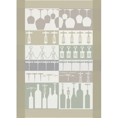 Sommelier Beige 100% Cotton Jacquard Kitchen Towel 22"x31"