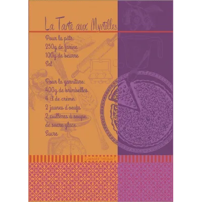 Tarte Myrtilles Violine 100% Cotton Jacquard Kitchen Towel 22"x31"