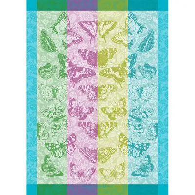 Beaux Papillons Aquatique Kitchen Towel 22"x31"