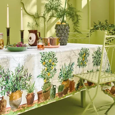 Jardin Provencal Olive Table Linens