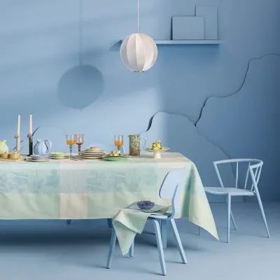 Mille Iris D'Eau Aqua Table Linens