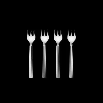 Bernadotte Mirror Polished Stainless Steel Cake Fork Giftbox 4 pcs