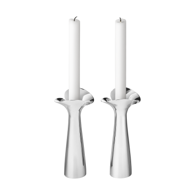 Bloom Botanica Candleholder Stainless Steel, Set Of Two