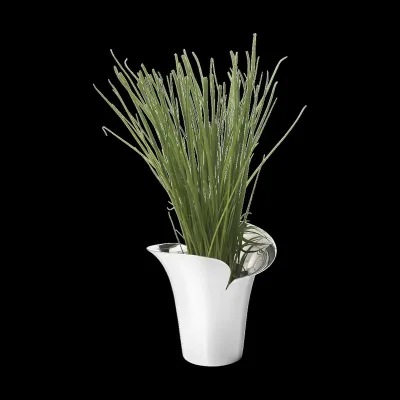 Bloom Botanica Flower Pot, Large, Mirror Polished Stainless Steel