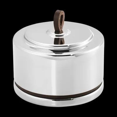 Manhattan Box Round, Stainless Steel, Mirror & Leather