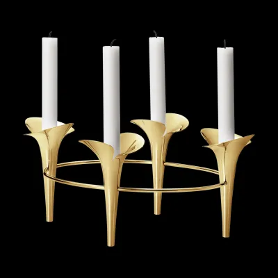 Bloom Botanica 4 Taper Candleholder Gold