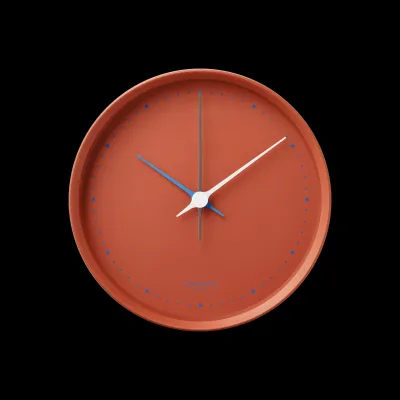 Henning Koppel Red Matte Wall Clock 22Cm