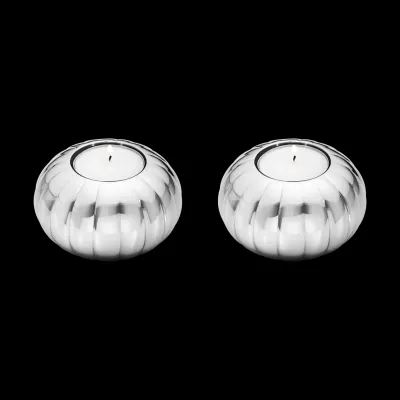 Bernadotte Mirror Polished Stainless Steel Tealight Candleholders 2 pcs