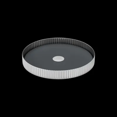 Bernadotte Mirror Polished Stainless Steel Silicone Wine Coaster