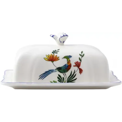 Oiseaux De Paradis Butter Dish 7" x 5 5/16" - 3" H