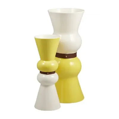 Vase Siam Lemon Yellow Kaolin White Vase Siam Large, Lemon Yellow, Kaolin White 7 3/32" Dia - 17 5/16" H