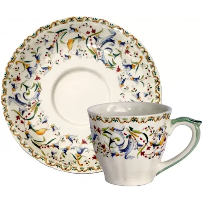 Toscana Us Tea Cups & Saucers 8 1/2 oz, 6" dia Set of 2