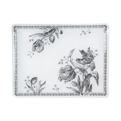 Tulipes Noires Butter tray - Tulipes - 17,8 x13,5 cm