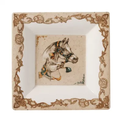 Chevaux Du Vent Large Square Candy Tray 6 11/16" Sq