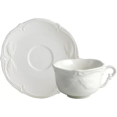 Rocaille Tea Cups & Saucers 6 1/16 oz, 7 7/16" dia Set of 2