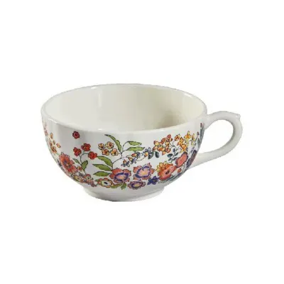 Poesie Breakfast Cups & Saucers 13 oz - 7" dia Set of 2