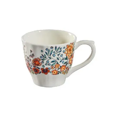Poesie Us Tea Cups & Saucers 8 1/2 oz, 6" dia Set of 2