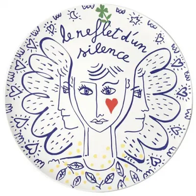 Archipel Sentimental Large Wall Platter, Reflet D'Un Silence 24 3/16" Dia