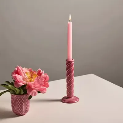 Berlingot Rose Pivoine Candleholder Large