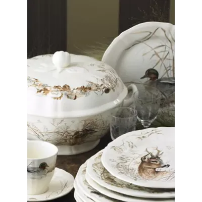 Sologne Dessert Plates Assorted Dogs 9 1/4" Dia, Set of 6