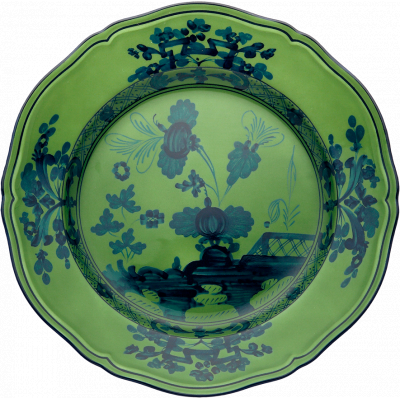 Oriente Italiano Malachite Oval Flat Platter 15 in