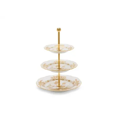 Oriente Italiano Aurum A.Doccia 3-Tier Stand Cm 26,5 In. 10,4