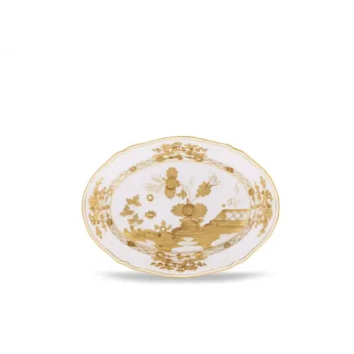 Oriente Italiano Aurum Antico Doccia Oval Flat Platter Cm 34 In. 13,38