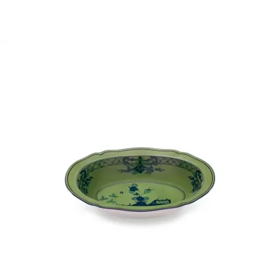 Oriente Italiano Malachite Antico Doccia Deep Oval Tray Cm 25 In. 9,8