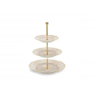Oriente Italiano Antico Doccia Meringa 3 Tier Stand 26.5 cm