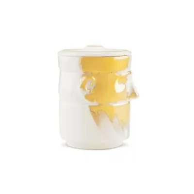 LCDC Gold White Il Seguace Candle Holder cm 12 in 3/4 White Gold