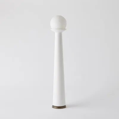 Alabaster Bulb Tower Lamp - White