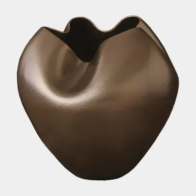 Plait Silver Haze Vase Round