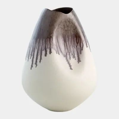 Dented Amethyst Drip Vase 14"H x 10"W x 10"D