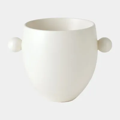 Ball Handled White Ice Bucket