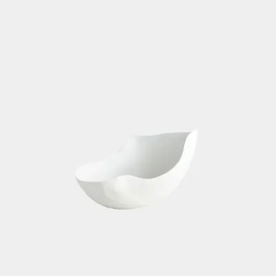 Heimdall Matte White Horn Bowl 7"H x 10"W x 14"D