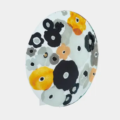 Fused Floral Neutral Charger