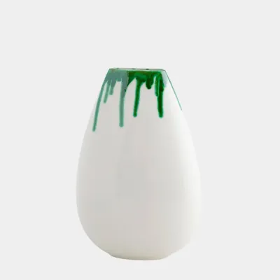 Giant Teardrop Emerald Vase 17"H x 4"W x 12"D