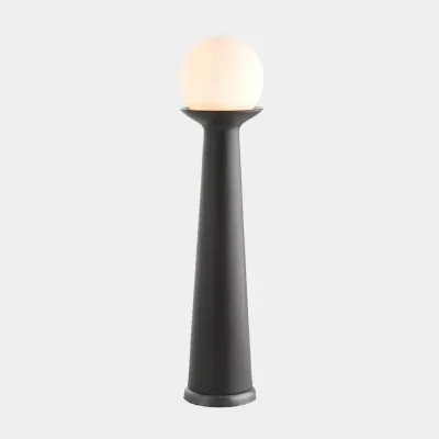 Torre Black with Alabaster Bulb Accent Lamp