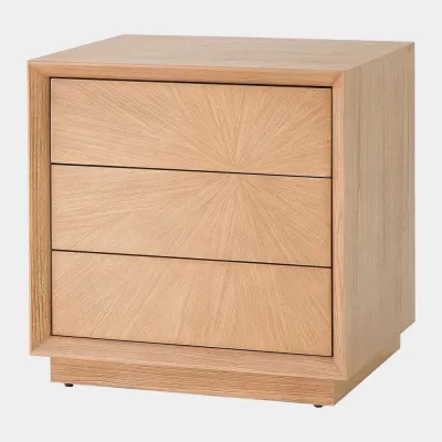 Burst Nutmeg Bedside Chest Left
