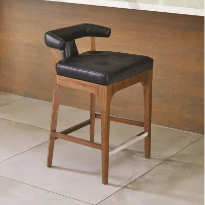 Moderno Counter Stool Black Marble Leat