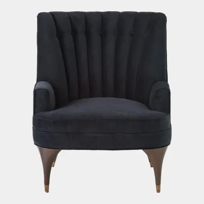 Duncan Black Velvet Chair