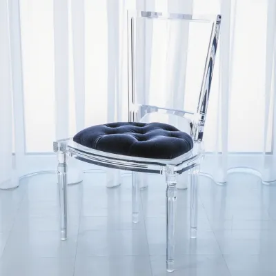 Marilyn Acrylic Side Chair Admiral Blue