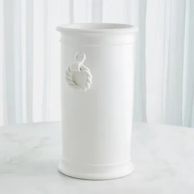 Rope Handle Vessel - Matte White