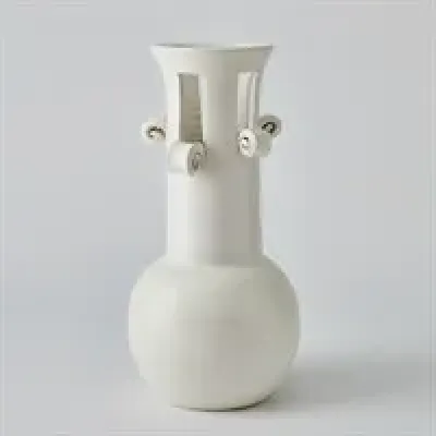 Spiral Handle Vase - Matte White - Large