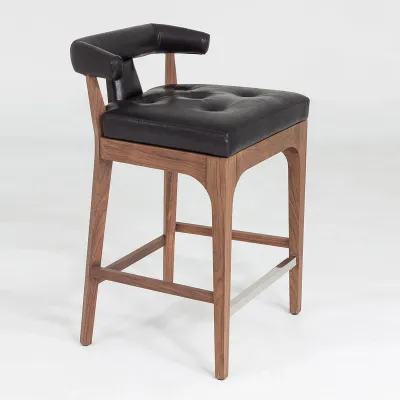 Moderno Counter Stool Black Marble Leat