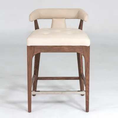 Moderno Counter Stool Ivory Marble Leat