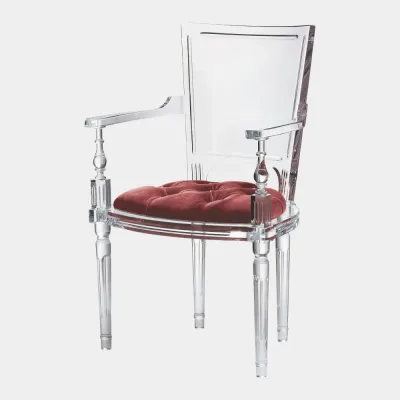 Marilyn Red Pepper Acrylic Arm Chair