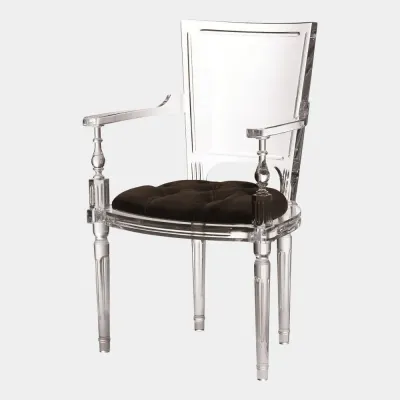 Marilyn Black Acrylic Arm Chair