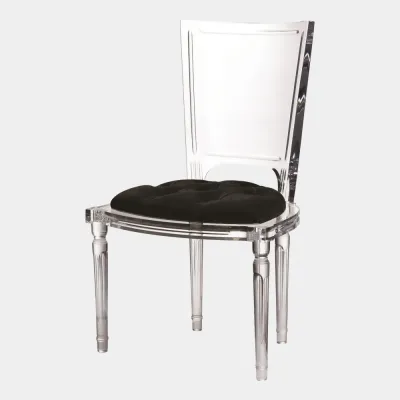 Marilyn Black Acrylic Side Chair